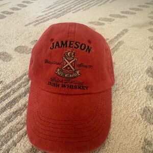 Red Jameson Embroidered Baseball Cap